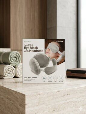 Nuvomed Foldable Gray Eye Mask with Headrest